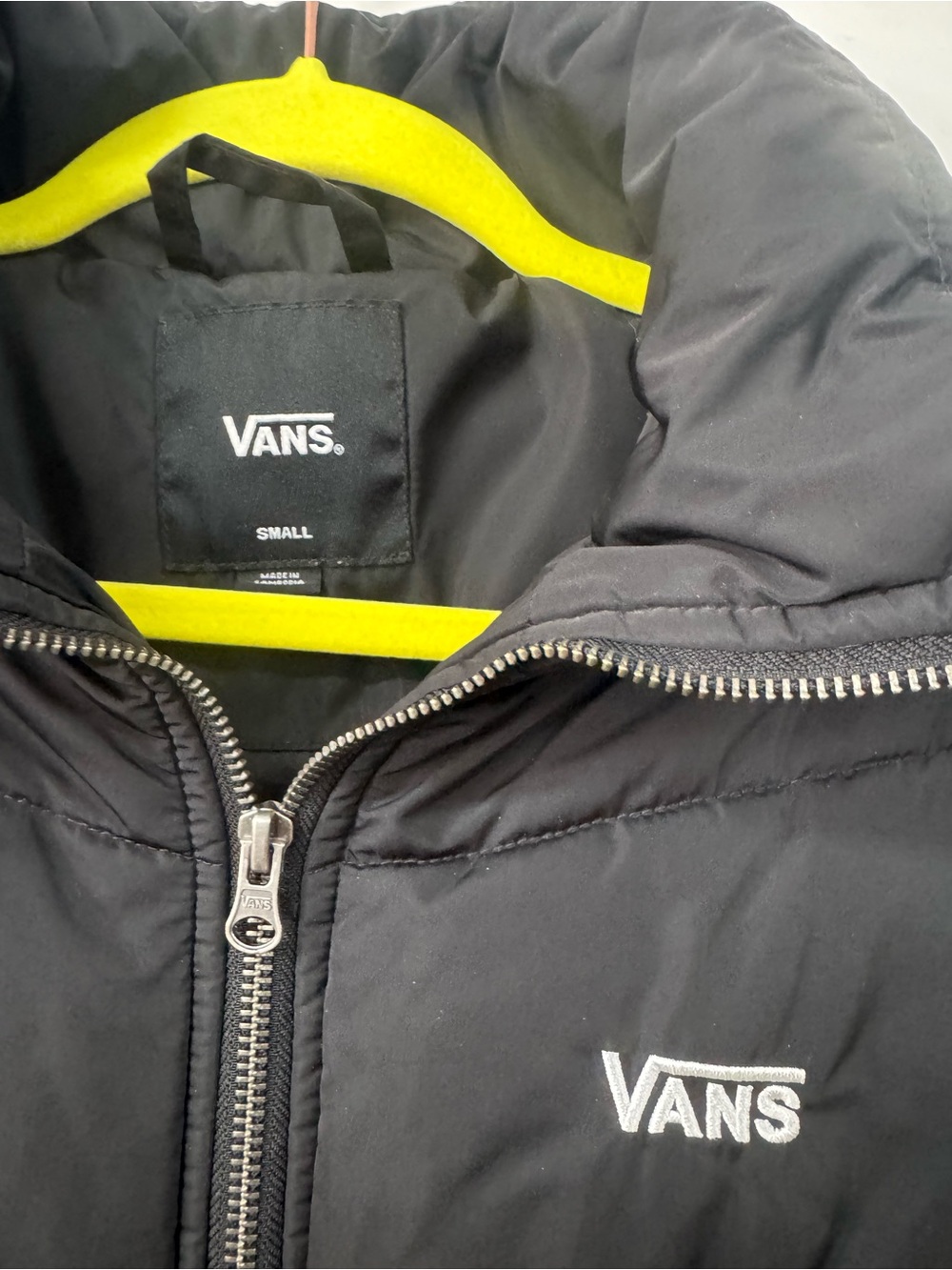 VANS Black Unisex Puffer Winter Coat Jacket S - Picture 3 of 5